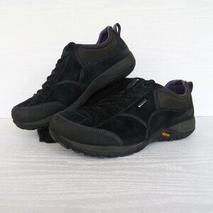 Dansko Paisley Shoes Womens Sz 40 EU 9 US Black Purple Suede Vibram Waterproof